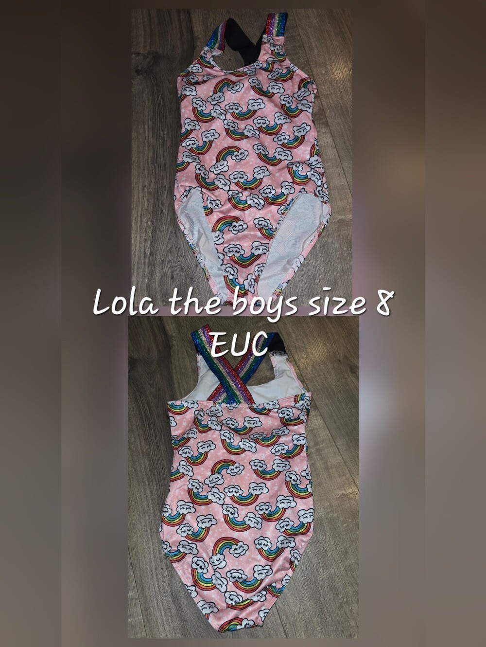 lola Multicolor Glitter Rainbow Strap One-Piece